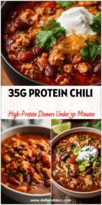 A hearty bowl of Healthy Chicken Chili Instant Pot made with lean chicken, beans, and spices, perfect for Keto Chicken Chili Instant Pot or Macro Friendly Recipes fans.